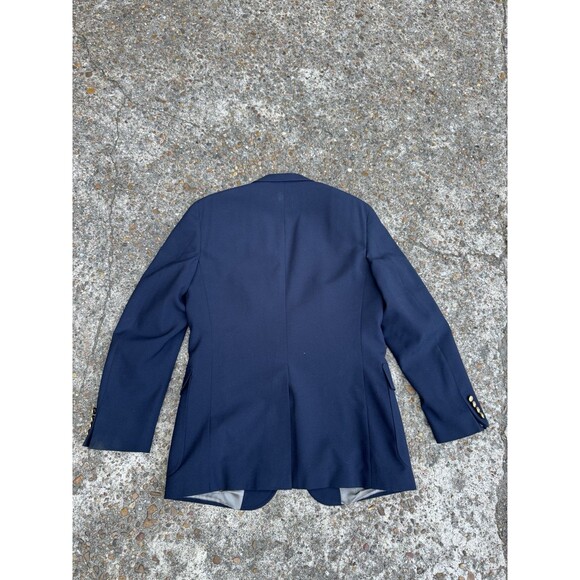 Polo University Club Ralph Lauren Navy Wool Blazer Gold Buttons 38 S Nice! - Picture 6 of 8